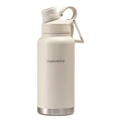 GENERICO - Botella térmica de 1 litro inoxidable Hydrowild 1000 ml color crema