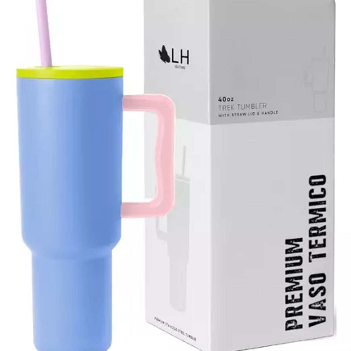 GENERICO - Vaso térmico mug 1200 lt acero inoxidable celeste