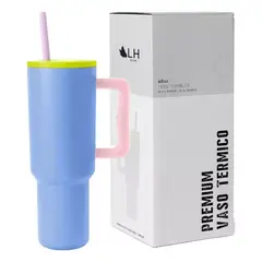 GENERICO - Vaso térmico mug 1200 lt acero inoxidable celeste