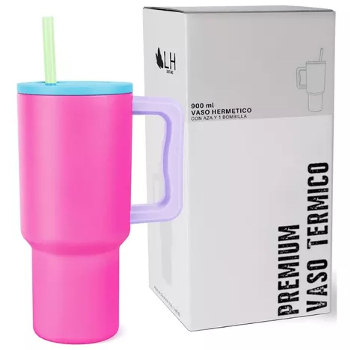GENERICO - Vaso térmico mug LH 900 lt acero inoxidable fucsia