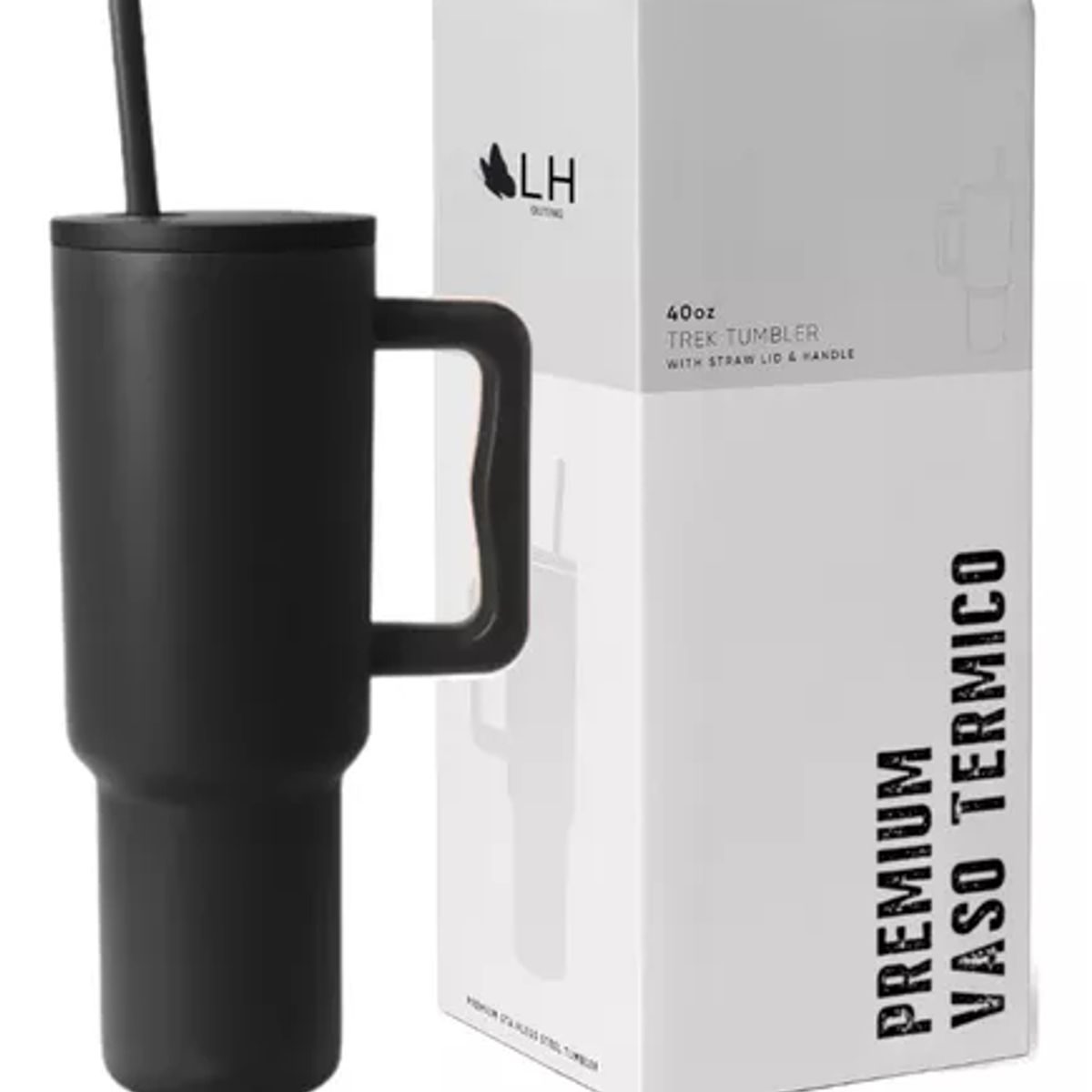 GENERICO - Vaso térmico mug 1200 lt acero inoxidable negro