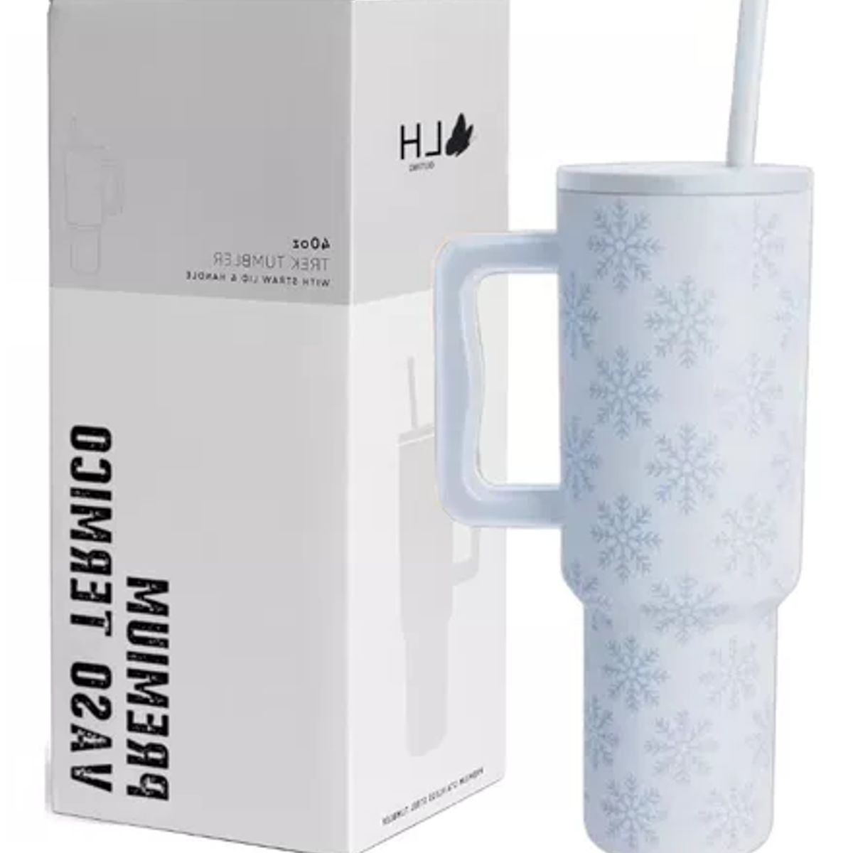 GENERICO - Vaso térmico mug 1200 lt acero inoxidable copo de nieve