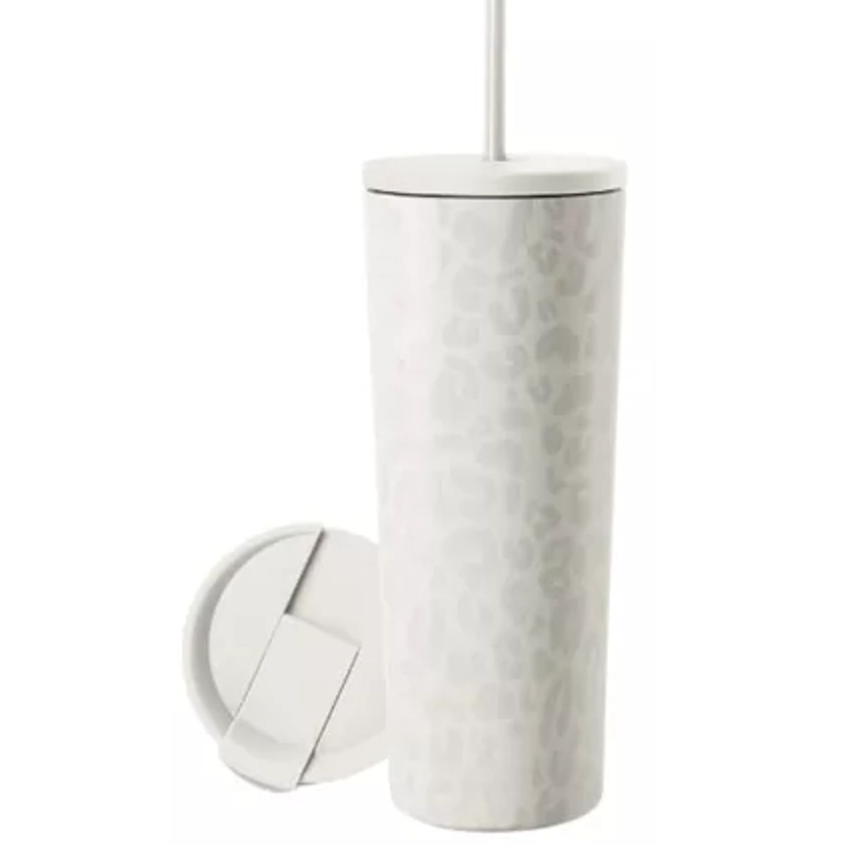 GENERICO - Vaso térmico mug LH 700 lt acero inoxidable blanco leopardo