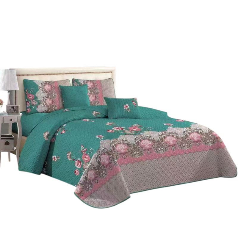 GENERICO - Cubrecama Quilt De Verano 2 Plazas + 2 Funda Medida 230x250cm