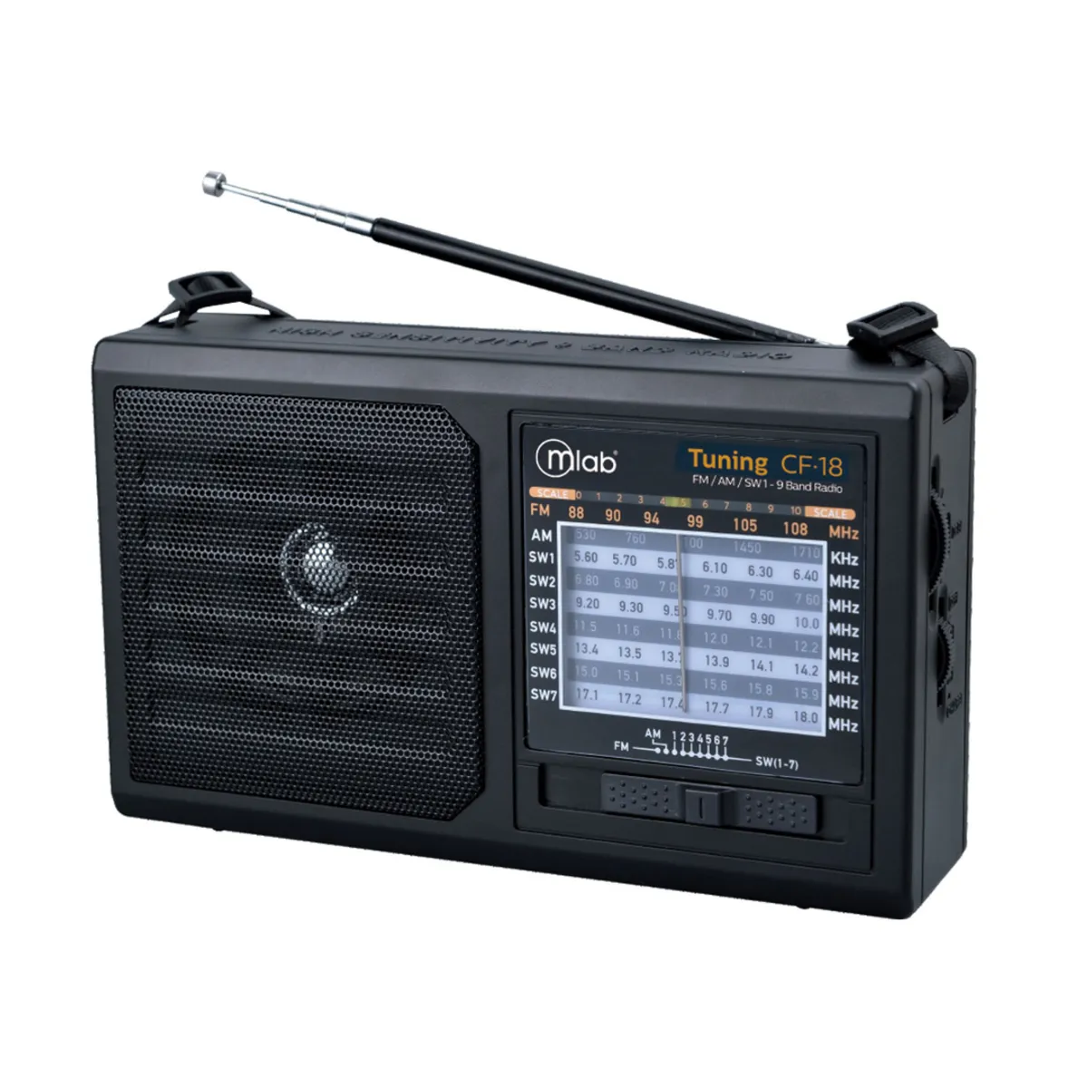 MICROLAB - RADIO PORTATIL RECARGABLE MICROLAB TUNING CF-18 NEGRO