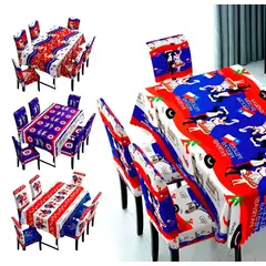 GENERICO - Set Dieciocho Mantel + 6 Funda De Sillas Fiestas Patrias