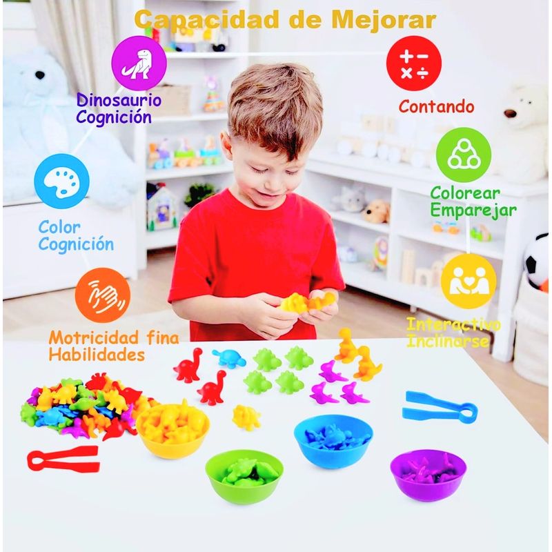 GENERICO - Juego De Clasificación Educativo  Dinosaurios Jugando Aprendo