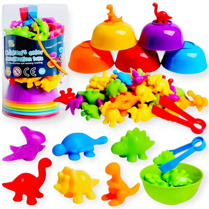 GENERICO - Juego De Clasificación Educativo  Dinosaurios Jugando Aprendo