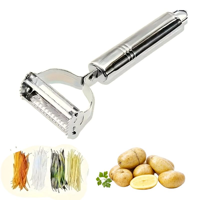 GENERICO - pela papas pelador de verduras 2 en 1 inox