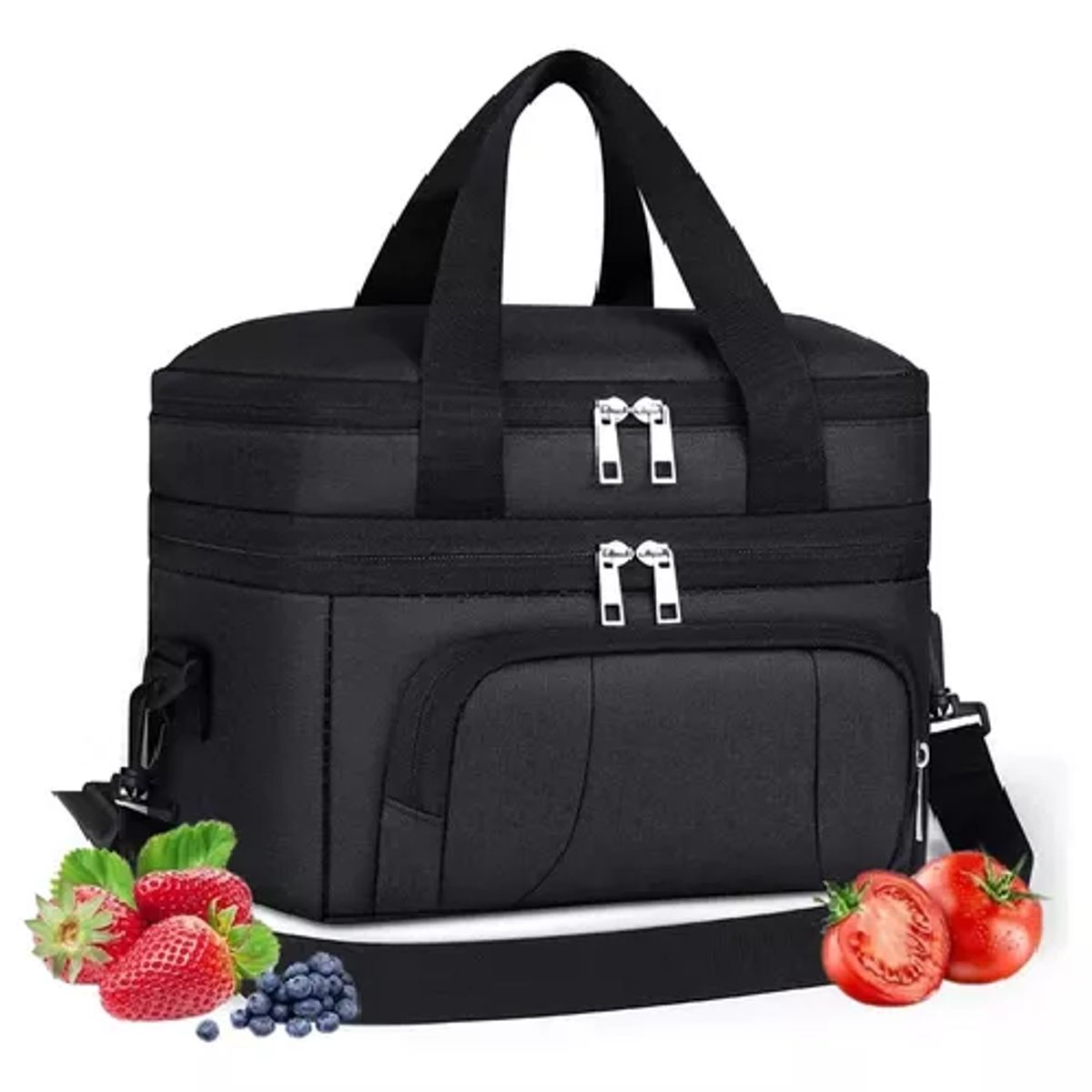 GENERICO - Lonchera escolar impermeable 10 L gran capacidad y bandolera