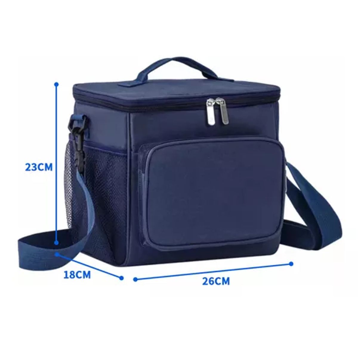 GENERICO - Lonchera térmica genérica 23x26 cm color azul