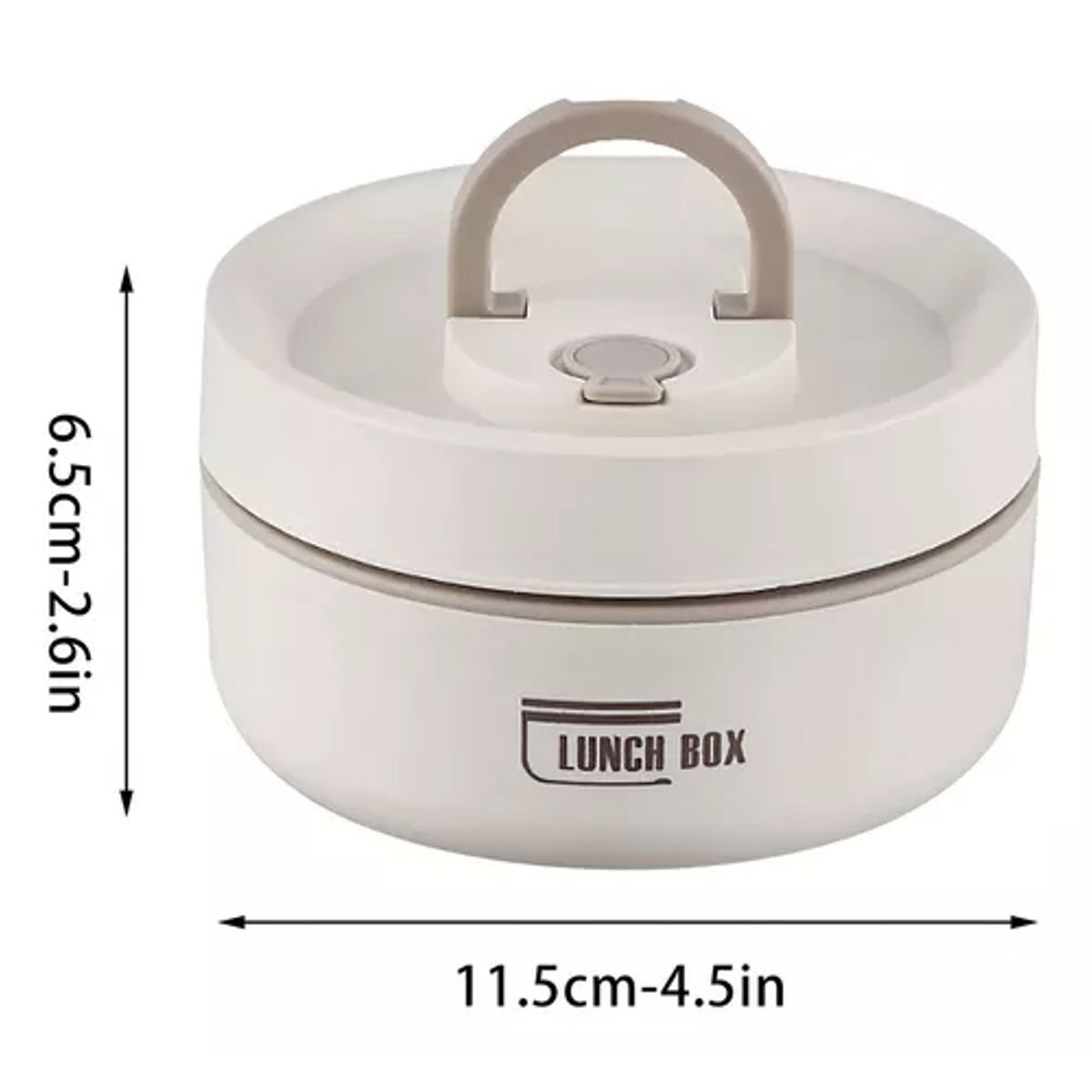 GENERICO - Lonchera doble con aislante térmico 2 niveles color beige