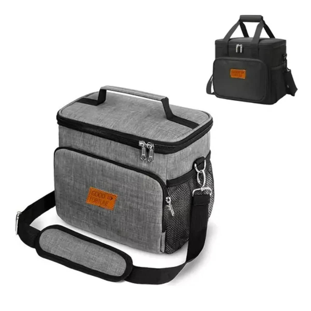 GENERICO - Bolso lonchera térmica para almuerzo color gris