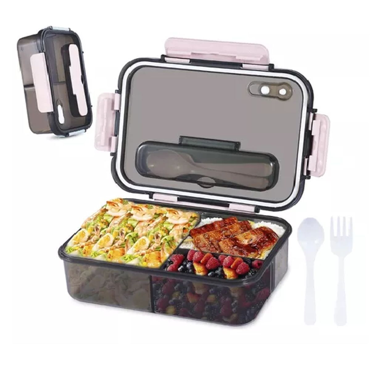 GENERICO - Fiambrera portátil térmica lunch box de gran capacidad 1500 ml