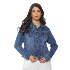 WADOS - CHAQUETA DENIM MANGA LARGA ABOTONADA EN DELANTERO Y BOLSILLO