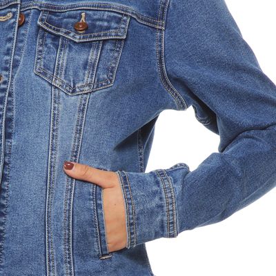 Imagen 2 del producto CHAQUETA DENIM MANGA LARGA ABOTONADA EN DELANTERO Y BOLSILLO