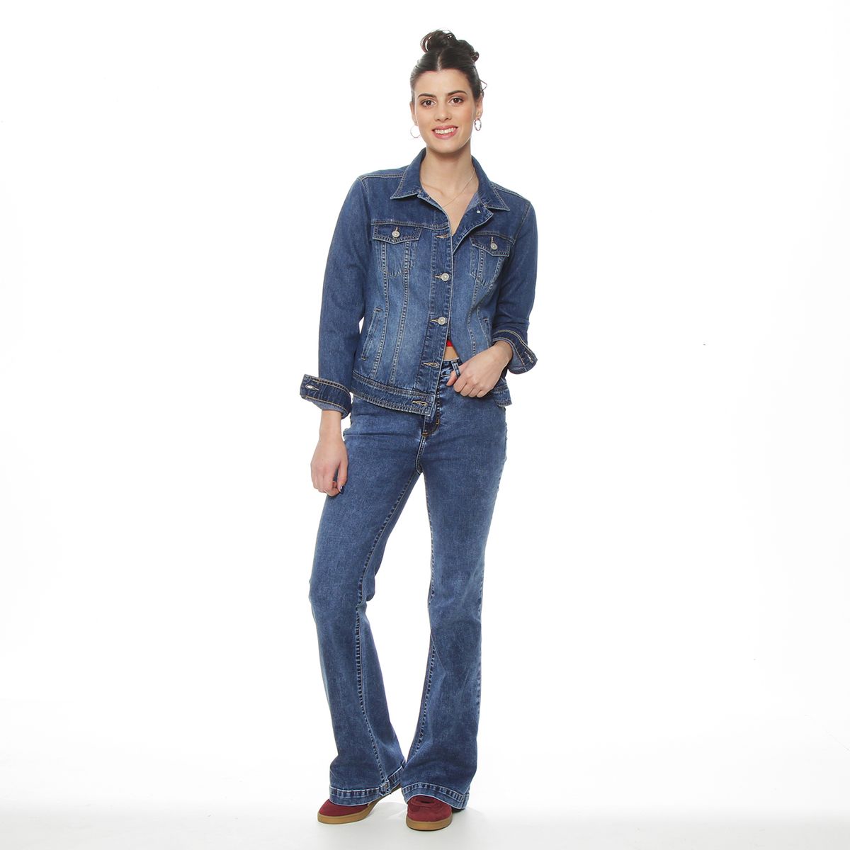 WADOS - CHAQUETA DENIM MANGA LARGA ABOTONADA EN DELANTERO