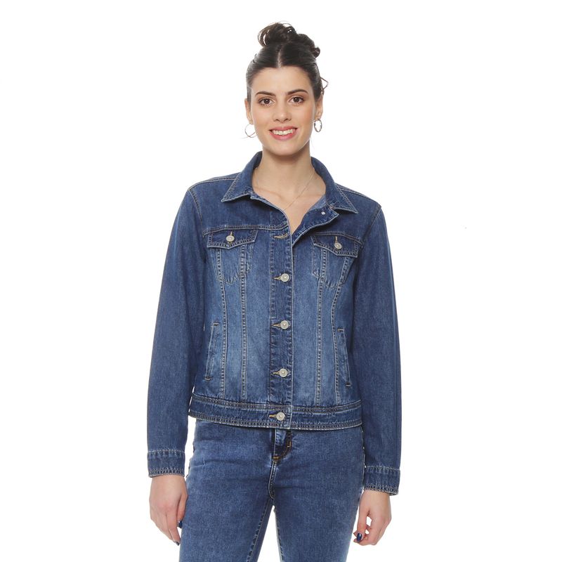 WADOS - CHAQUETA DENIM MANGA LARGA ABOTONADA EN DELANTERO