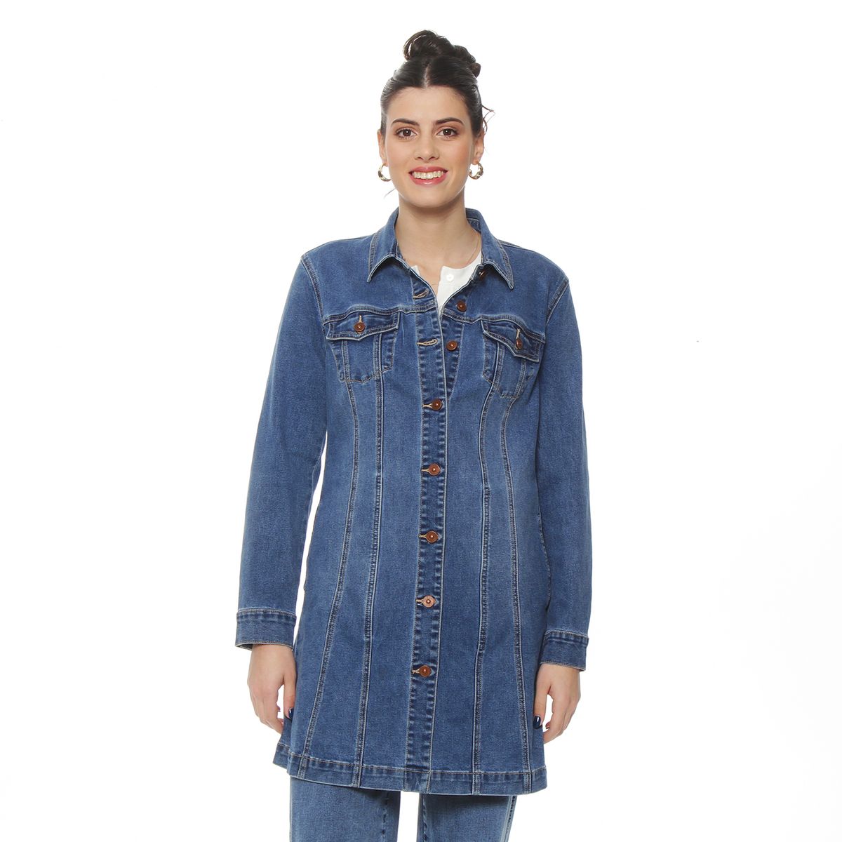 WADOS - CHAQUETA DENIM MANGA LARGA ABOTONADA EN DELANTERO