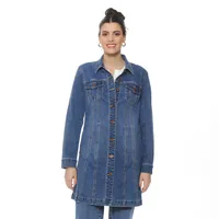 CHAQUETA DENIM MANGA LARGA ABOTONADA EN DELANTERO