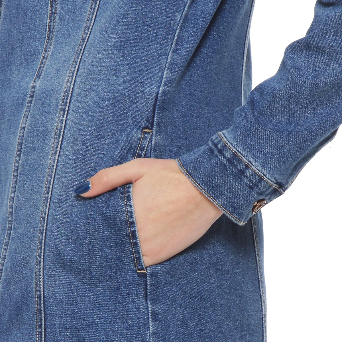 WADOS - CHAQUETA DENIM MANGA LARGA ABOTONADA EN DELANTERO