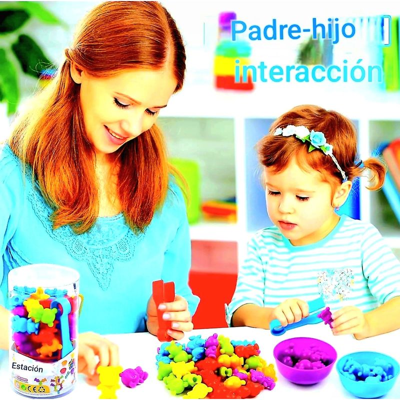 GENERICO - Juego De Clasificación Educativos Ositos Multicolores