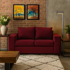 DKORA - Sofá 2 Cuerpos Connor Rojo
