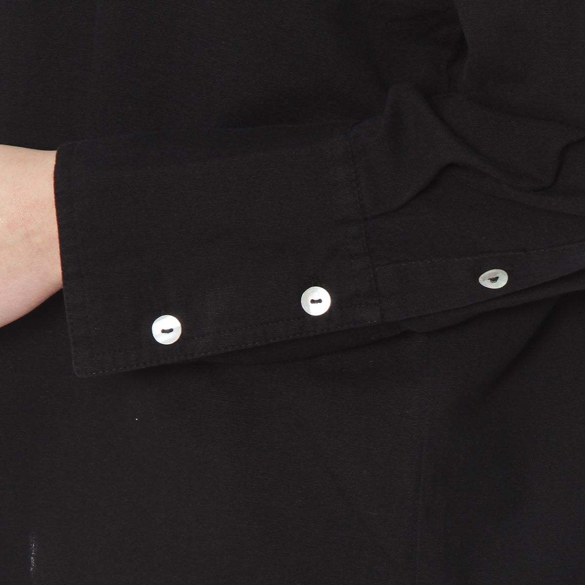 WADOS - BLUSA MANGA LARGA LINO SOLIDO ABOTONADA EN EL DELANTERO