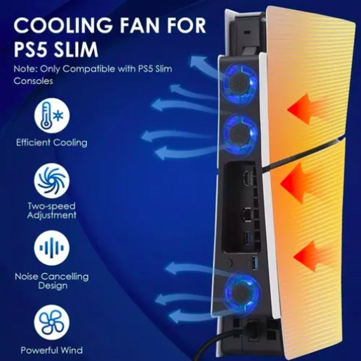 ATLAS - Ventilador De Enfriamiento Para Consola Ps5 Slim