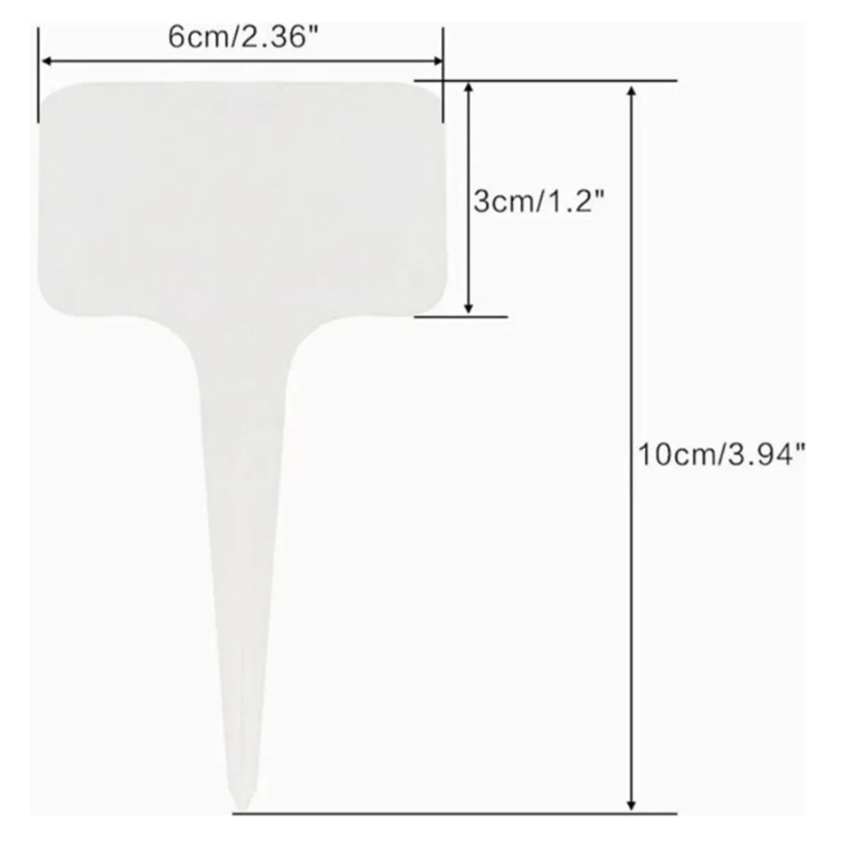 GENERICO - Etiqueta Para Plantas Reutilizables 100unidades Blanco