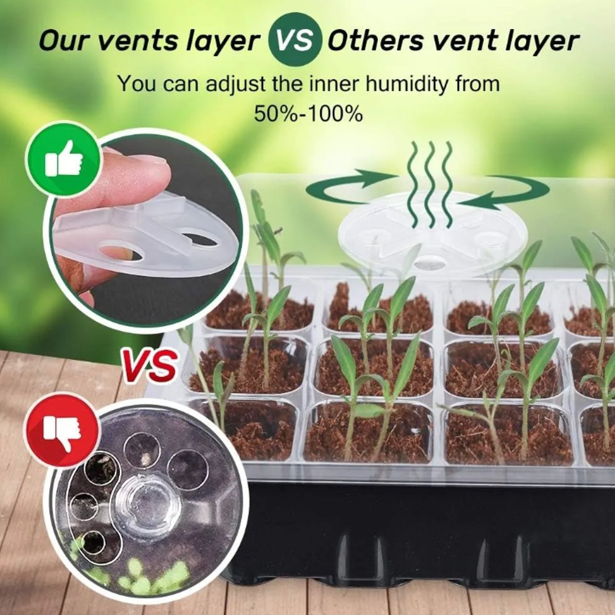 GENERICO - 5 Germinadores De Semillas Mini Invernadero Semillero