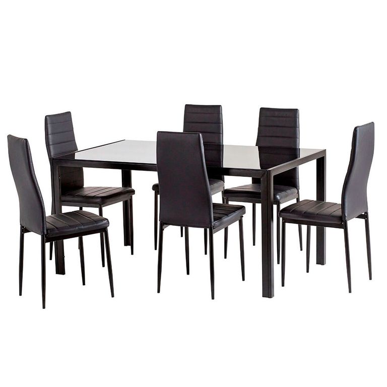Comedor Dining -Negro 6 puestos