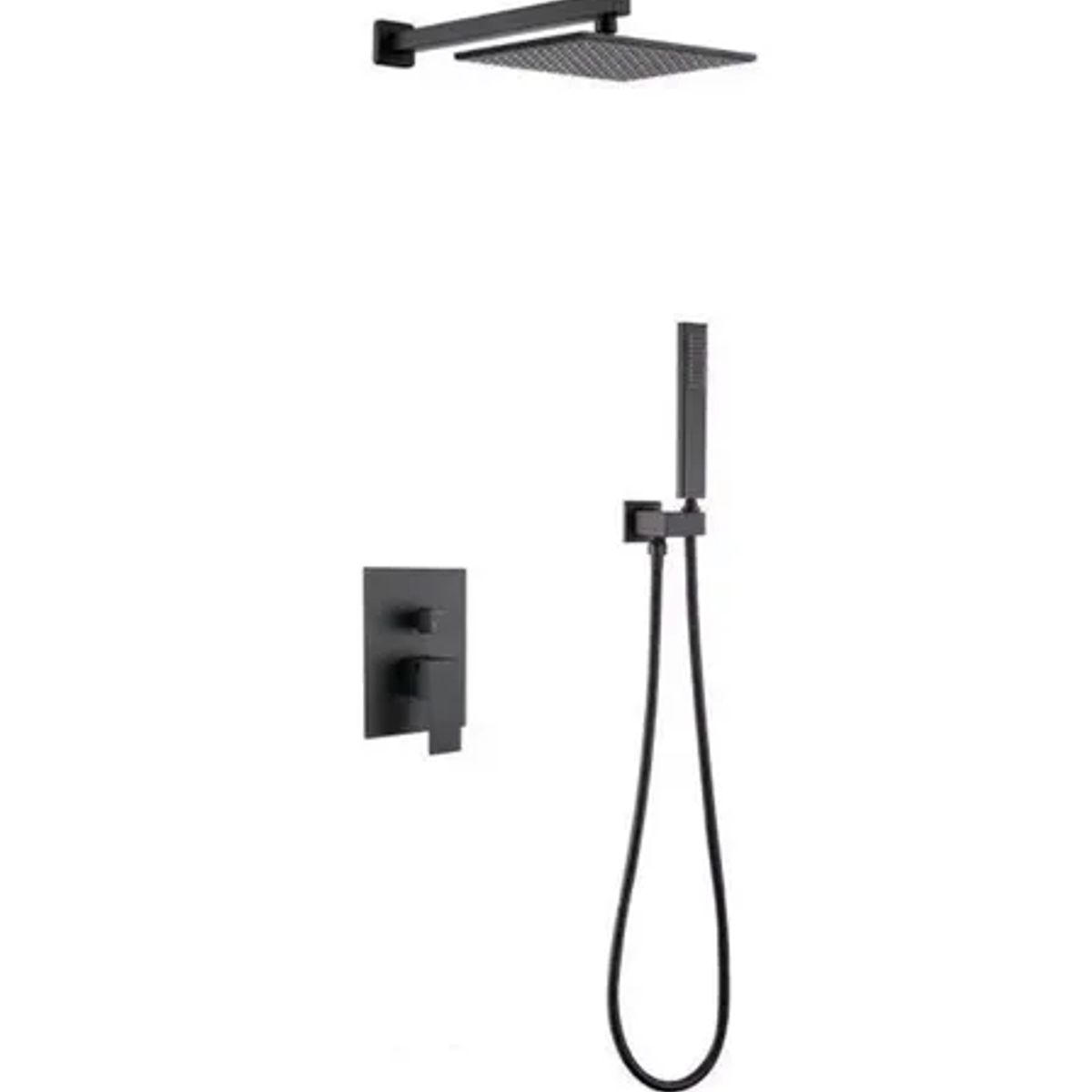 GENERICO - Kit plato ducha 2 funciones brazo y monomando teléfono color