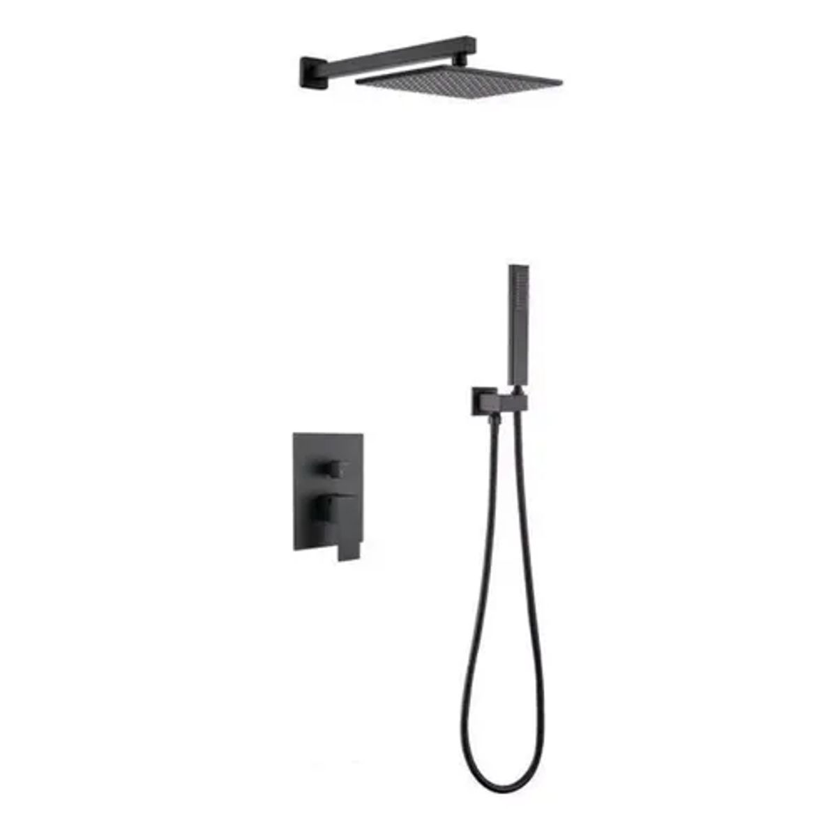 GENERICO - Kit plato ducha 2 funciones brazo y monomando teléfono color