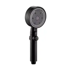 GENERICO - Kit de regadera y soporte de manguera cromo color negro