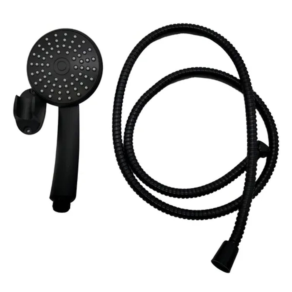 GENERICO - Kit ducha teléfono plast manguera soporte inox negro color a