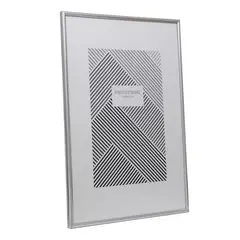 GENERICO - Marco 40x60 cm plástico con acrílico color plateado