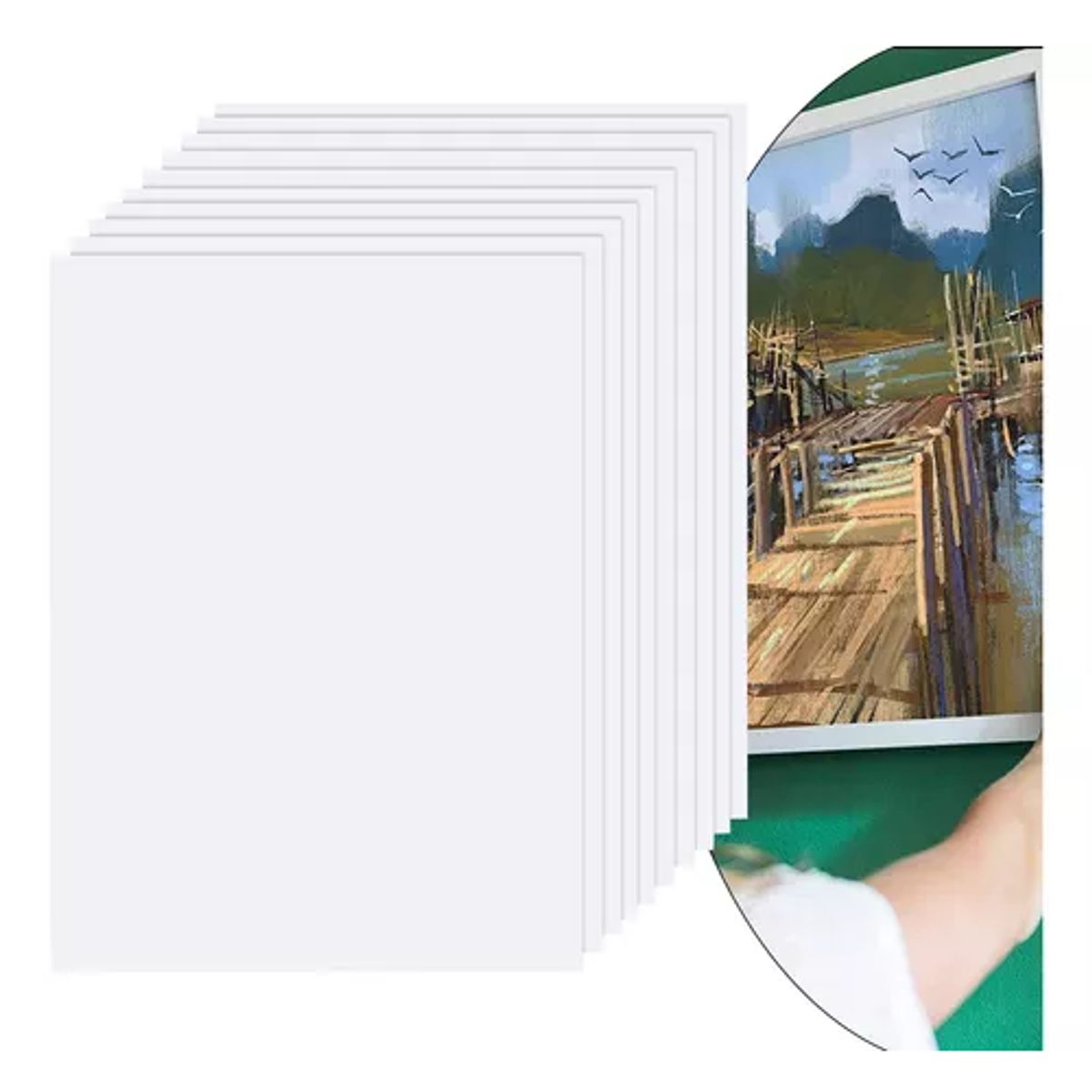 GENERICO - Pack de 10 placas metálicas sublimables color blanco 20x30 cm