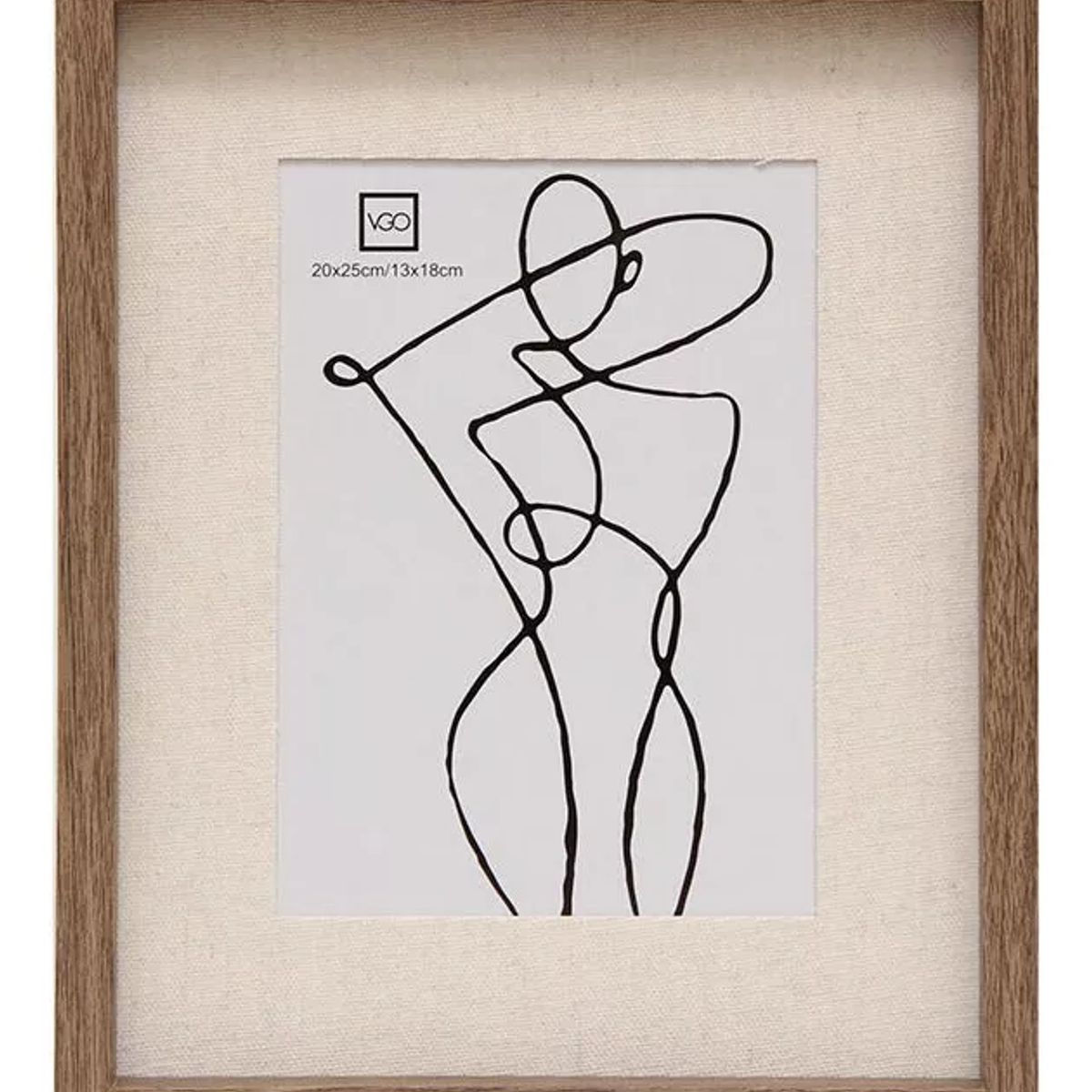 GENERICO - Marco Cuadro Madera Box Paspartú Foto 15x20 o 23x28cm Marrón