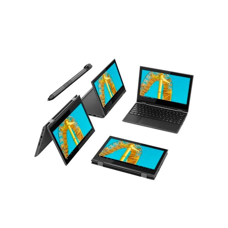 LENOVO - Notebook Lenovo 300e 2nd Gen Pentium Silver N5030 4 GB RAM 128 GB eMMC Touch 116″ HD Win 11 Pro