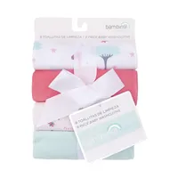 Set 8 Toallitas De Limpieza Fucsia Animales Niña