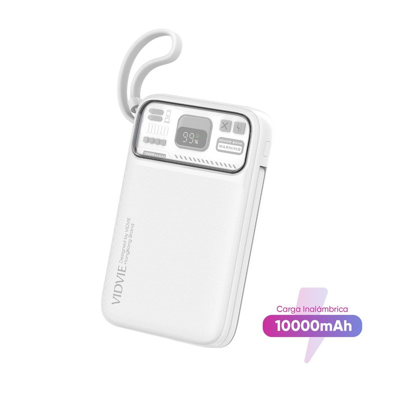 GENERICO - Power Bank De 10.000 Mah Vidvie Cargador Inalambrico 2 En 1