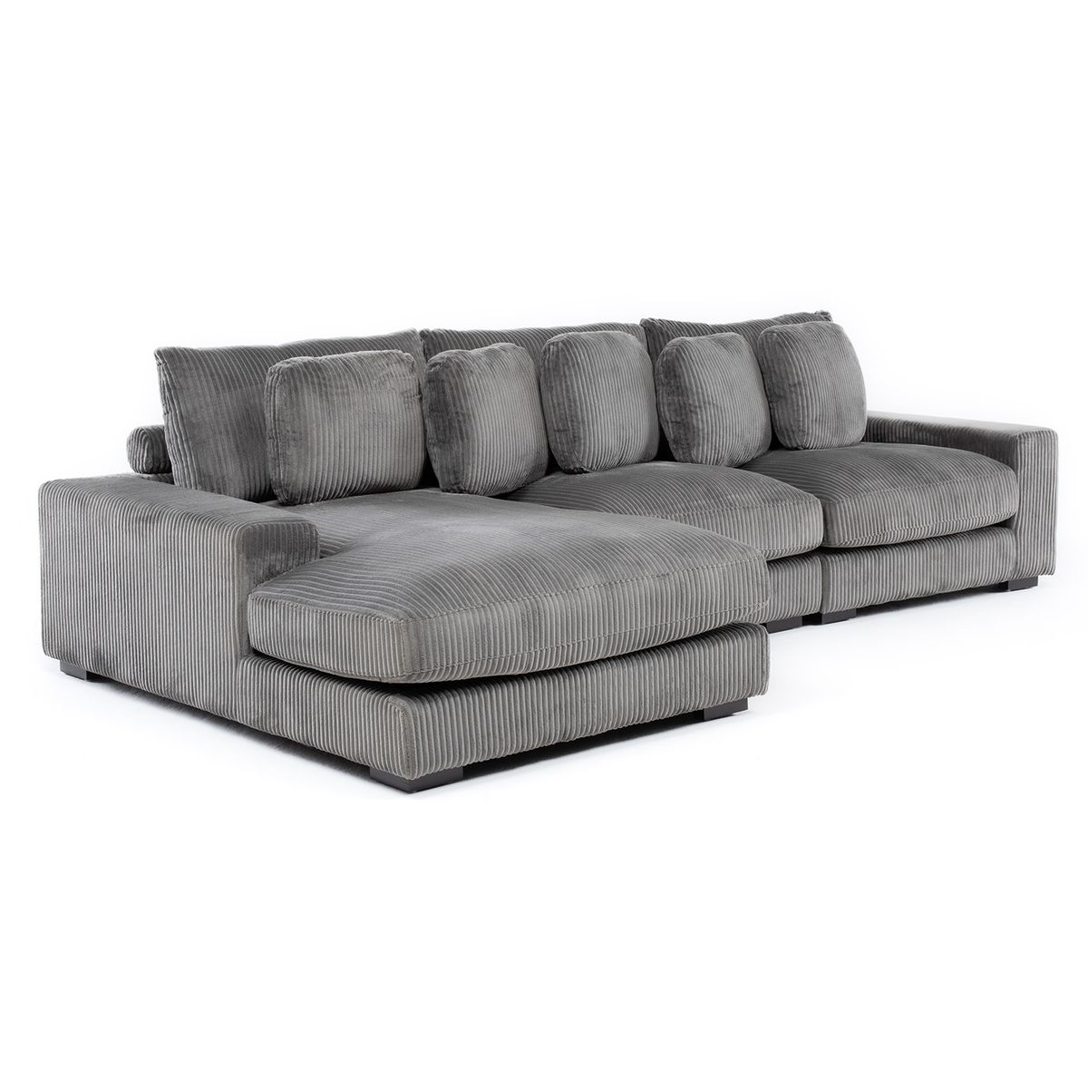 DANIELS - Sofá Seccional Izquierdo Moderno Gris Kansas KM991LGR