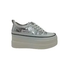 HERIEL - Zapatilla Plateada Plataforma Mujer