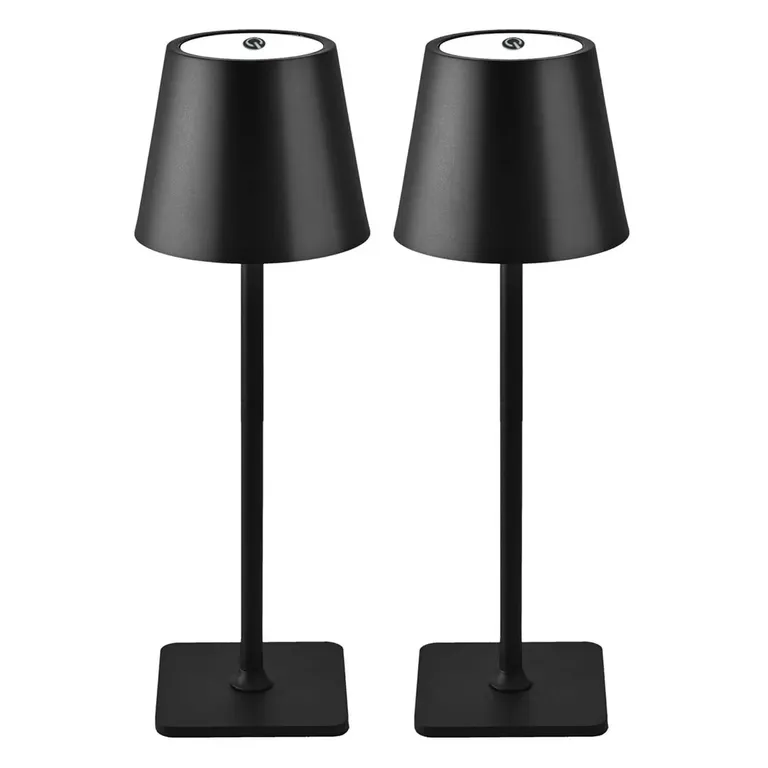 Lampara Led Mesa Set 2 Velador Escritorio 2 Alturas