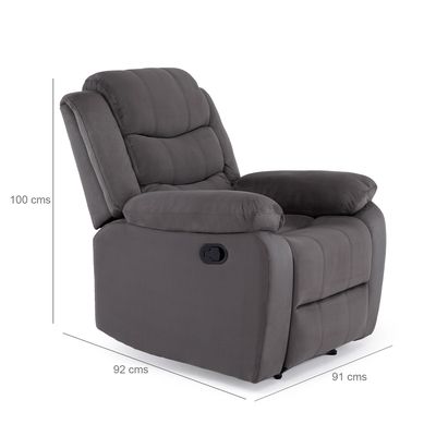 Imagen 2 del producto Berger Reclinable Moderno Gris Norman 2011CHGR