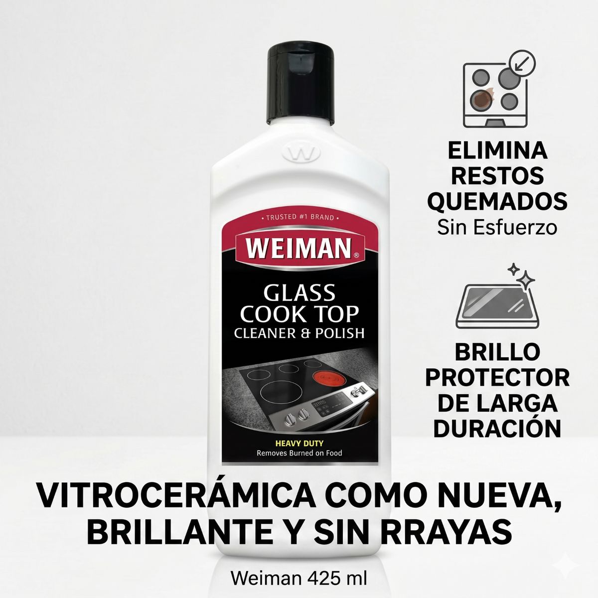 WEIMAN - Crema Para Limpiar Vitroceramica Weiman 425 Ml