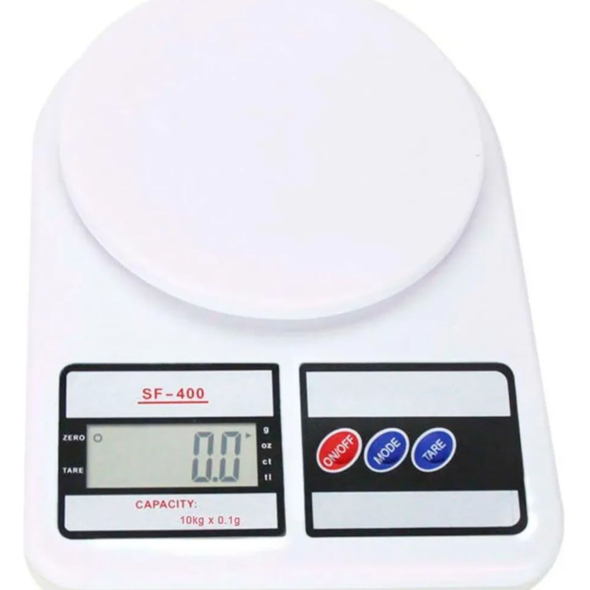 IRM - Báscula digital de alta precisión para cocina doméstica de 10 kg, color blanco