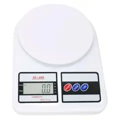 IRM - Báscula digital de alta precisión para cocina doméstica de 10 kg, color blanco