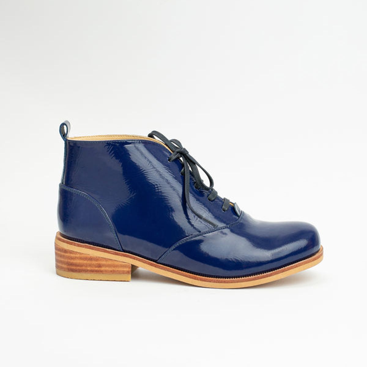 GANDARVA - Botín Mujer de Cuero Herminia Azul